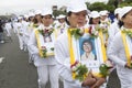 Falun Gong protest Royalty Free Stock Photo