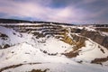 Falun - March 30, 2018: The open air copper mine of Falun, Sweden