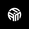 FAM letter logo design on black background. FAM creative initials letter logo concept. FAM letter design