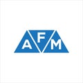 FAM triangle shape logo design on white background. FAM creative initials letter logo concept.FAM triangle shape logo design on