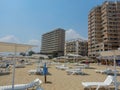FAMAGUSTA, CYPRUS, June, 2019:Ruins of hotels at Varosia district of Famagusta, Cyprus