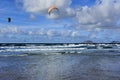 Wings over the Famara beach, Lanzarote, Canary Islands, Spain