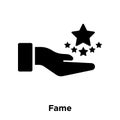 Fame icon vector isolated on white background, logo concept of F