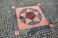 Prague, Czech Republic, January 2015. Fame star of famous people of the Czech Republic on the pavement near the zoo.