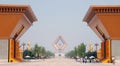 Famen Temple, Shaanxi Province, China: The new complex at the Famen Temple with the Namaste Dagoba in the distance