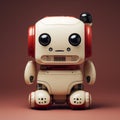 Famicom-inspired Entertainment Robot With Big Eyes Royalty Free Stock Photo