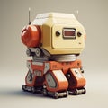 Famicom-inspired Personal Industrial Robot With Simple And Soft Shapes