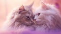 Familiar Background A Cat\'s Affectionate Nuzzle