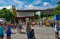 Families Enjoying the Strawberry Festival Elmwood Park Royalty Free Stock Photo