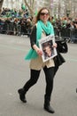 Families of the fallen FDNY firefighters who lost life at World Trade Center marching at the St. Patrick's Day Parade