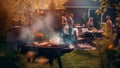 families and friends come together to enjoy a delicious BBQ. Generative AI