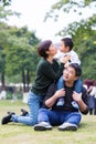 Families on the grassland Royalty Free Stock Photo