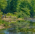 Families Have Fun at Pandapas Pond Royalty Free Stock Photo