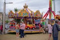 Families having fun at the Seafront Fun Fair annual event in Bray, Ireland. Royalty Free Stock Photo
