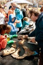 Families Look At Fossils On Display At Atlanta Science Fair