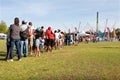 Families Stand In Long Line Waiting For Atlanta Festival Ride