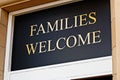 Families welcome sign Royalty Free Stock Photo