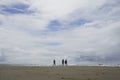 Families were playing on Ocean Shores Royalty Free Stock Photo