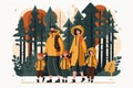 Families who spend time traveling together. Ai generated