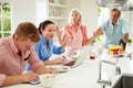 Family With Adult Children Having Argument At Breakfast Royalty Free Stock Photo