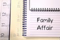 Family affair text concept Royalty Free Stock Photo