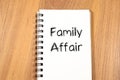 Family affair text concept Royalty Free Stock Photo