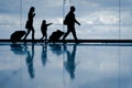 Family at the airport Royalty Free Stock Photo