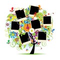 Family album. Floral tree Royalty Free Stock Photo