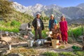 Family in Arslanbob in Kyrgyzstan