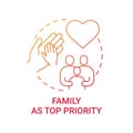 Family as top priority concept icon Royalty Free Stock Photo