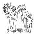 Family avatar cartoon character