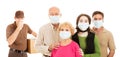 Family Avoids the Flu Royalty Free Stock Photo