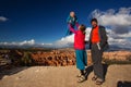 Family with babyboy in Bryce canyon National Park, Utah