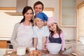 Family baking together