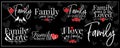 Family banner blackboard, vector Royalty Free Stock Photo