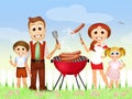 Family barbecue Royalty Free Stock Photo