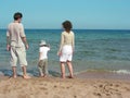 Familia sobre el Playa 