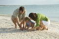 Family at beach Royalty Free Stock Photo