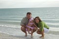 Family at beach Royalty Free Stock Photo