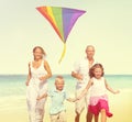 Family Beach Enjoyment Holiday Summer Concept Royalty Free Stock Photo