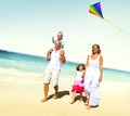 Family Beach Enjoyment Holiday Summer Concept Royalty Free Stock Photo