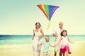 Family Beach Enjoyment Holiday Summer Concept