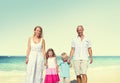 Family Beach Enjoyment Holiday Summer Concept Royalty Free Stock Photo