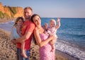 Family on a beach Royalty Free Stock Photo