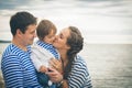 Family on the beach