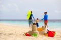 Family beach vacation concept