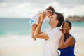 Family beach vacation. Royalty Free Stock Photo