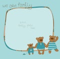 Family Bear Photo Frame