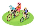 Family Bicycle Ride Composition Royalty Free Stock Photo