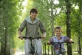 Family on bike